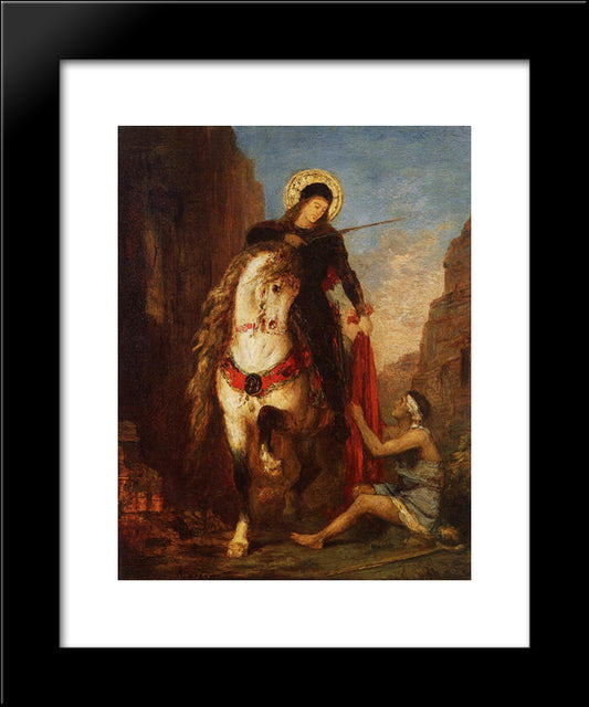 Saint Martin 20x24 Black Modern Wood Framed Art Print Poster by Moreau, Gustave