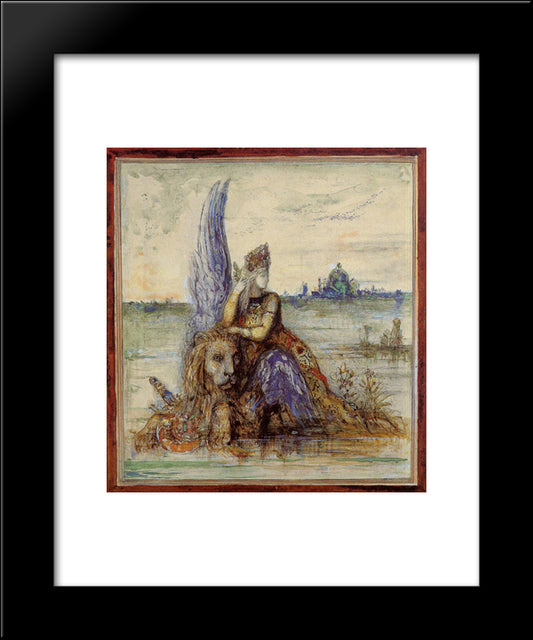 Venice 20x24 Black Modern Wood Framed Art Print Poster by Moreau, Gustave