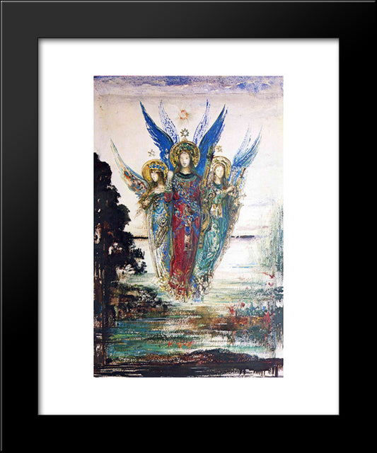 Voices Of Evening 20x24 Black Modern Wood Framed Art Print Poster by Moreau, Gustave