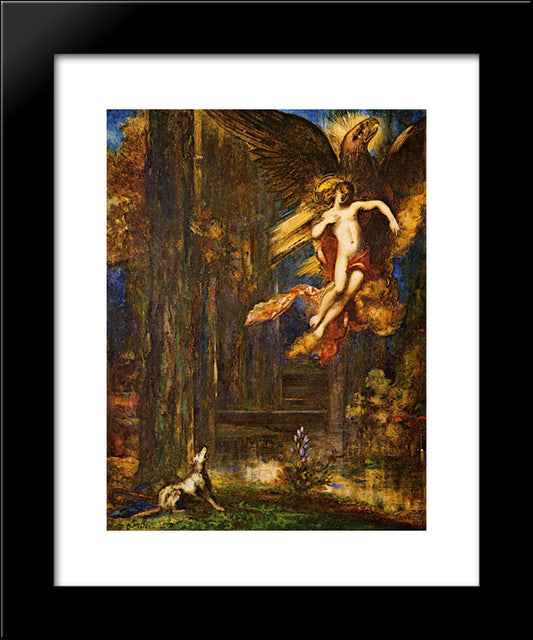 The Raising Of Ganymede 20x24 Black Modern Wood Framed Art Print Poster by Moreau, Gustave