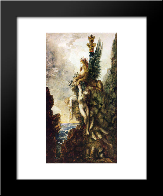 The Victorious Sphinx 20x24 Black Modern Wood Framed Art Print Poster by Moreau, Gustave