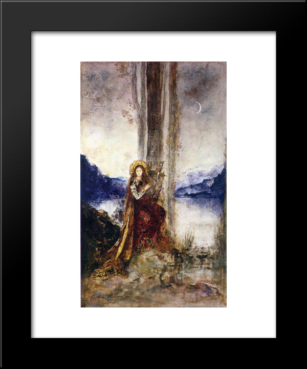 The Evening 20x24 Black Modern Wood Framed Art Print Poster by Moreau, Gustave