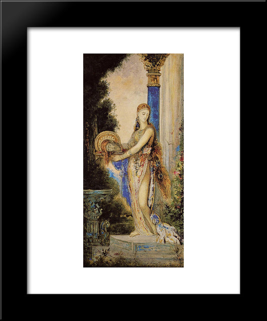 Salome With Column 20x24 Black Modern Wood Framed Art Print Poster by Moreau, Gustave