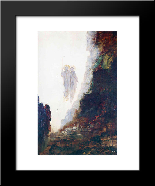 The Angels Of Sodom 20x24 Black Modern Wood Framed Art Print Poster by Moreau, Gustave