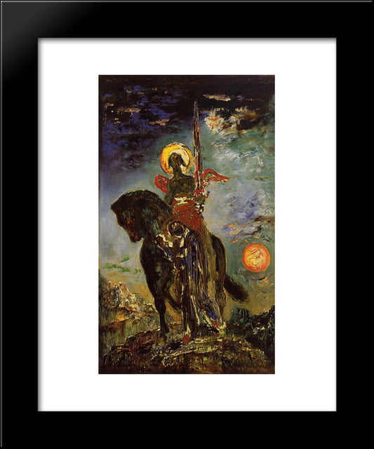 The Park And The Angel Of Death 20x24 Black Modern Wood Framed Art Print Poster by Moreau, Gustave