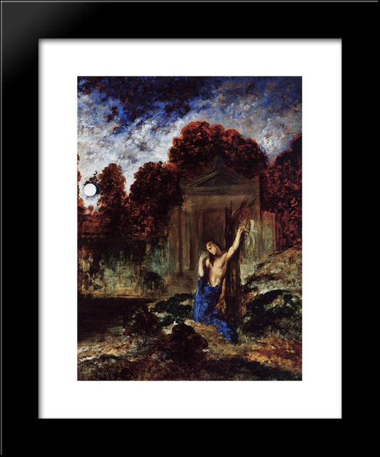 Orpheus At The Tomb Of Eurydice 20x24 Black Modern Wood Framed Art Print Poster by Moreau, Gustave