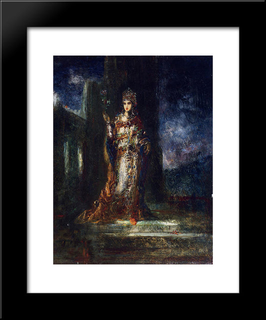 The Fiancee Of The Night (The Song Of Songs) 20x24 Black Modern Wood Framed Art Print Poster by Moreau, Gustave