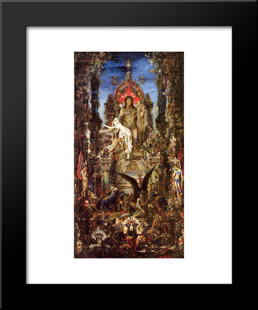 Jupiter And Semele 20x24 Black Modern Wood Framed Art Print Poster by Moreau, Gustave