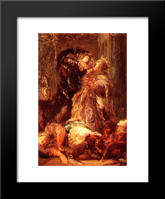 Prince Hamlet Kill King Claudius 20x24 Black Modern Wood Framed Art Print Poster by Moreau, Gustave