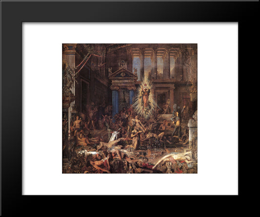 The Suitors 20x24 Black Modern Wood Framed Art Print Poster by Moreau, Gustave