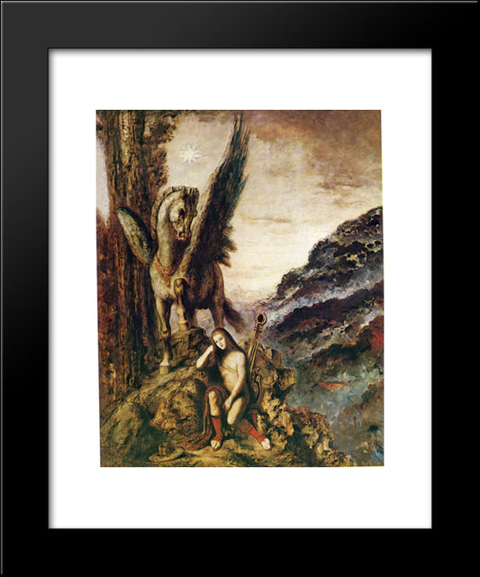 The Young Poet 20x24 Black Modern Wood Framed Art Print Poster by Moreau, Gustave