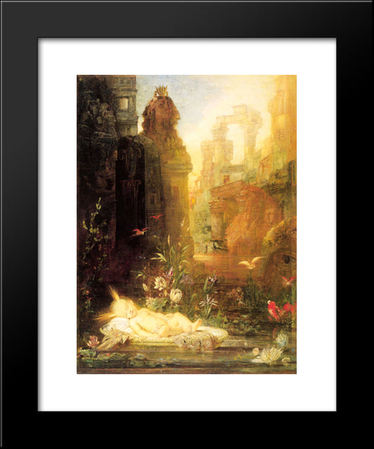 Young Moses 20x24 Black Modern Wood Framed Art Print Poster by Moreau, Gustave