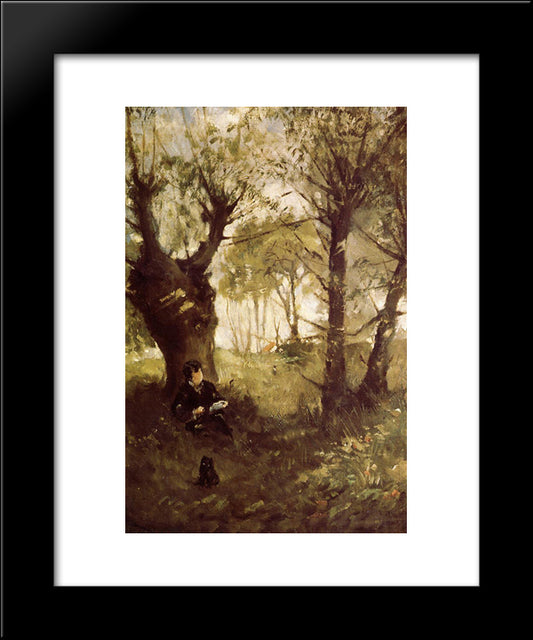 The Old Track To Auvers 20x24 Black Modern Wood Framed Art Print Poster by Morisot, Berthe