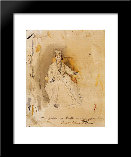 Rosalie Reisener 20x24 Black Modern Wood Framed Art Print Poster by Morisot, Berthe