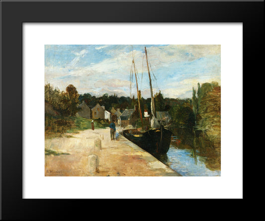 Rosbras, Brittany 20x24 Black Modern Wood Framed Art Print Poster by Morisot, Berthe