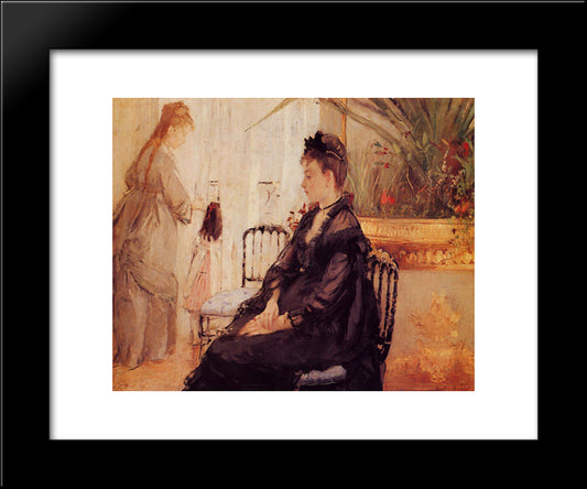 Interior 20x24 Black Modern Wood Framed Art Print Poster by Morisot, Berthe