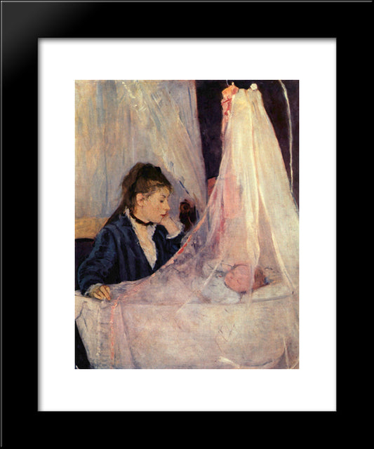 The Cradle 20x24 Black Modern Wood Framed Art Print Poster by Morisot, Berthe