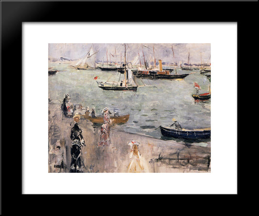 The Isle Of Wight 20x24 Black Modern Wood Framed Art Print Poster by Morisot, Berthe