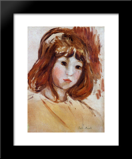 Portrait Of A Young Girl 20x24 Black Modern Wood Framed Art Print Poster by Morisot, Berthe