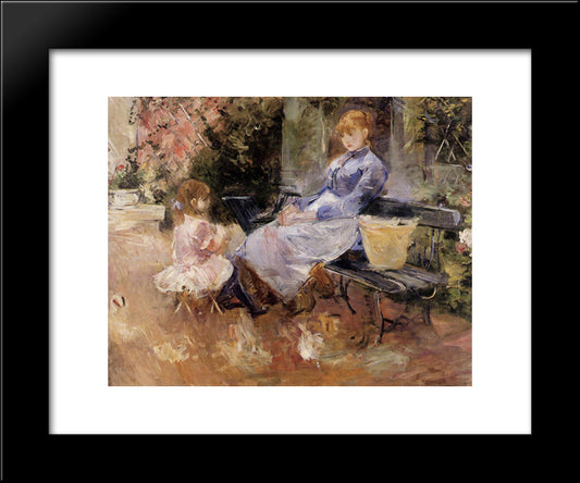 The Fable 20x24 Black Modern Wood Framed Art Print Poster by Morisot, Berthe