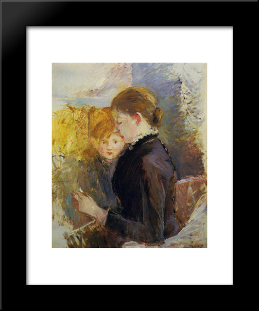 Miss Reynolds 20x24 Black Modern Wood Framed Art Print Poster by Morisot, Berthe
