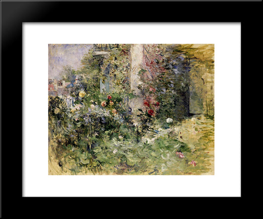 The Garden At Bougival 20x24 Black Modern Wood Framed Art Print Poster by Morisot, Berthe