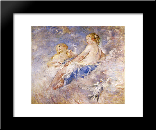 Venus At The Forge Of Vulcan (After Boucher) 20x24 Black Modern Wood Framed Art Print Poster by Morisot, Berthe