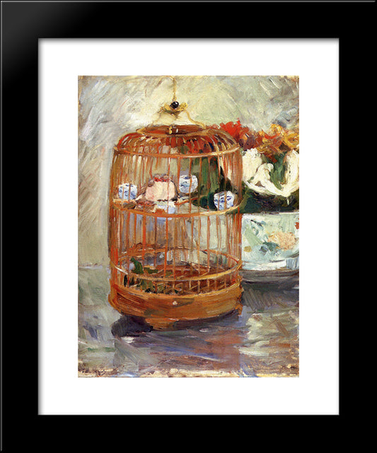 The Cage 20x24 Black Modern Wood Framed Art Print Poster by Morisot, Berthe