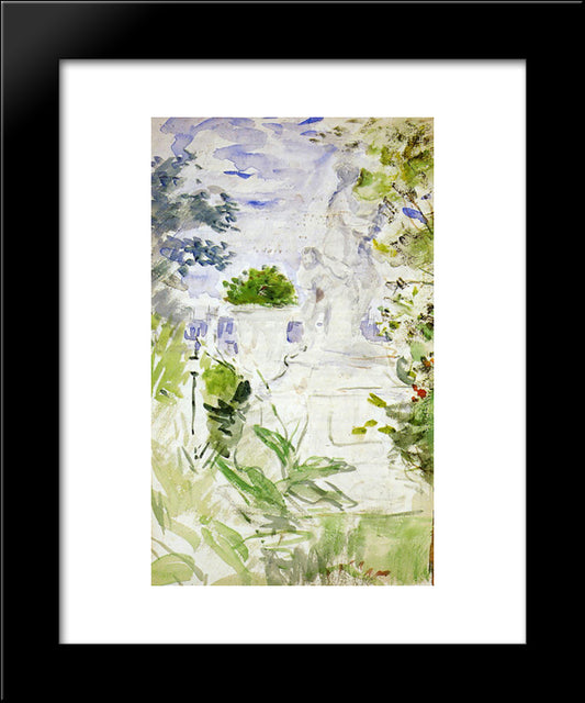 The Tuileries 20x24 Black Modern Wood Framed Art Print Poster by Morisot, Berthe