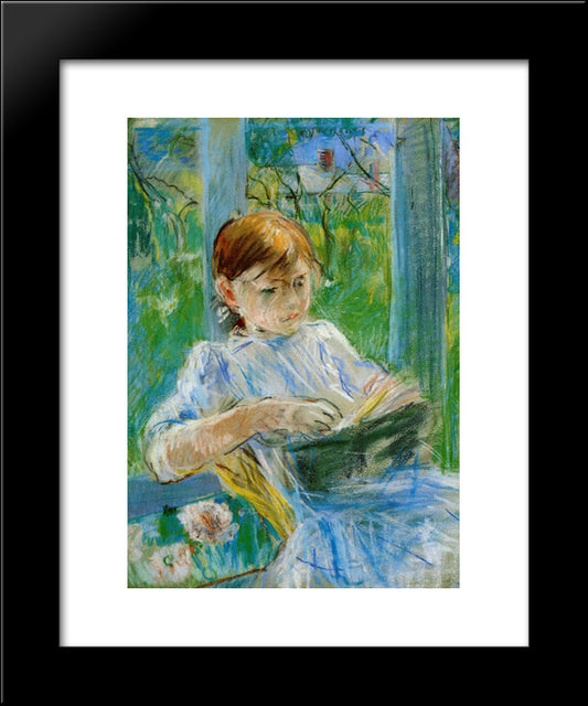 Portrait Of The Artist'S Daughter, Julie Manet, At Gorey 20x24 Black Modern Wood Framed Art Print Poster by Morisot, Berthe