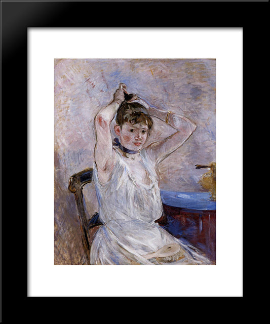 The Bath 20x24 Black Modern Wood Framed Art Print Poster by Morisot, Berthe
