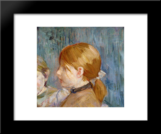 Jeannie'S Head (Aka Tete De Jeannie) 20x24 Black Modern Wood Framed Art Print Poster by Morisot, Berthe