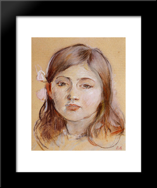 Portrait Of Julie 20x24 Black Modern Wood Framed Art Print Poster by Morisot, Berthe