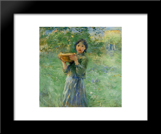 The Bowl Of Milk 20x24 Black Modern Wood Framed Art Print Poster by Morisot, Berthe