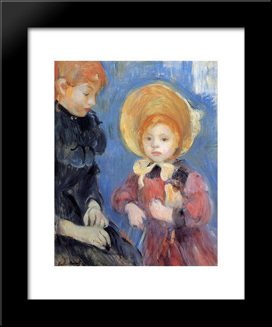The Black Finger Bandage 20x24 Black Modern Wood Framed Art Print Poster by Morisot, Berthe
