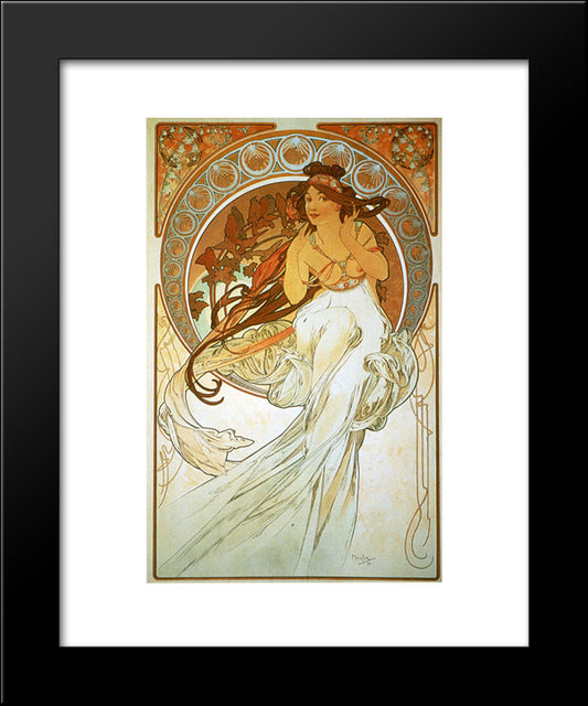 Poetry 20x24 Black Modern Wood Framed Art Print Poster by Mucha, Alphonse