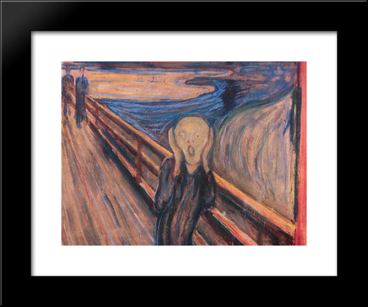 The Scream 20x24 Black Modern Wood Framed Art Print Poster by Munch, Edvard