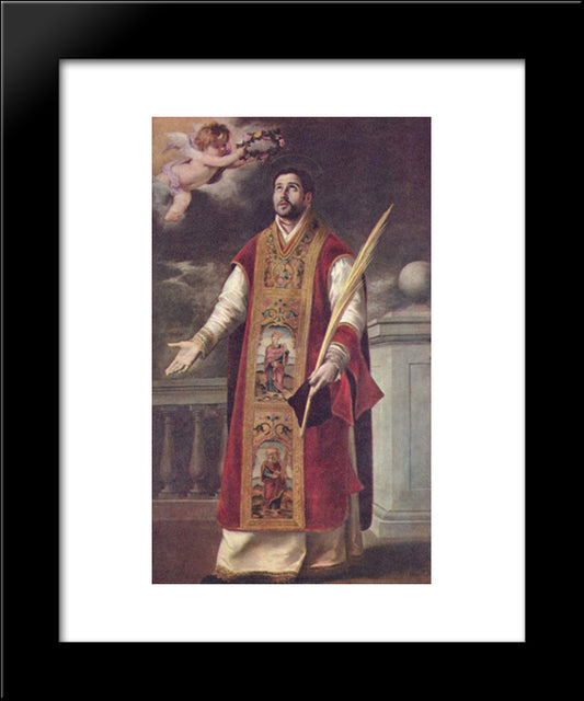 St. Rodriguez 20x24 Black Modern Wood Framed Art Print Poster by Murillo, Bartolome Esteban