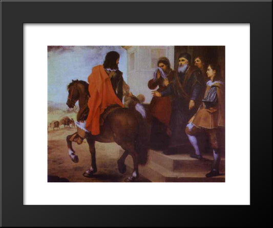 The Departure Of The Prodigal Son 20x24 Black Modern Wood Framed Art Print Poster by Murillo, Bartolome Esteban