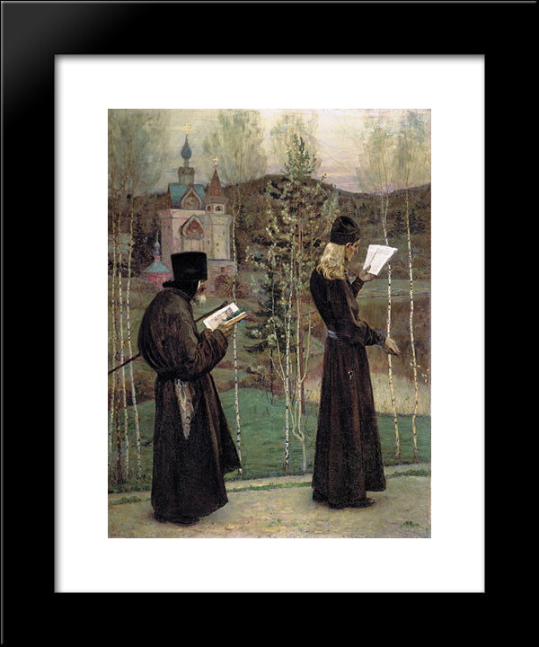 To Blagovest 20x24 Black Modern Wood Framed Art Print Poster by Nesterov, Mikhail