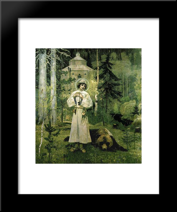 Youth Of St. Sergius 20x24 Black Modern Wood Framed Art Print Poster by Nesterov, Mikhail