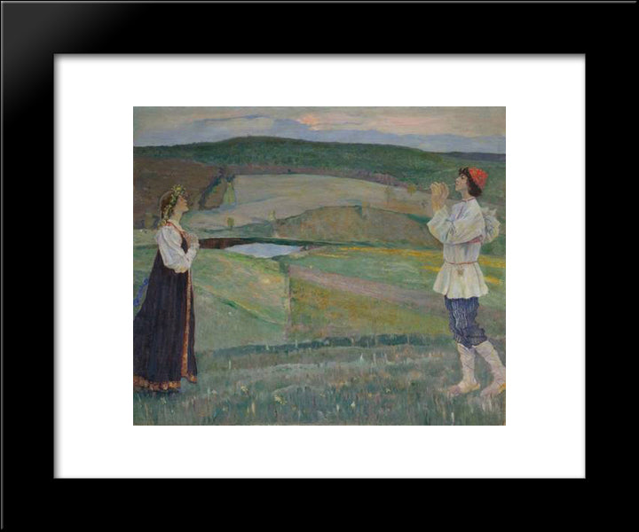 Spring 20x24 Black Modern Wood Framed Art Print Poster by Nesterov, Mikhail