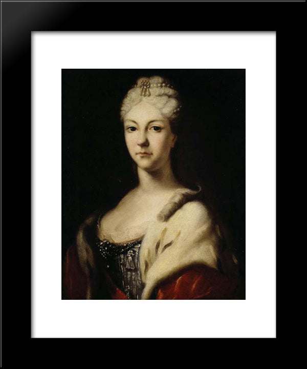 Tzarina Natalia Alekseevna 20x24 Black Modern Wood Framed Art Print Poster by Nikitin, Ivan
