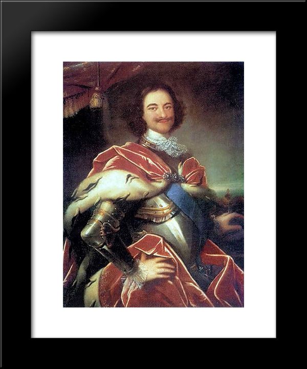 Peter I 20x24 Black Modern Wood Framed Art Print Poster by Nikitin, Ivan
