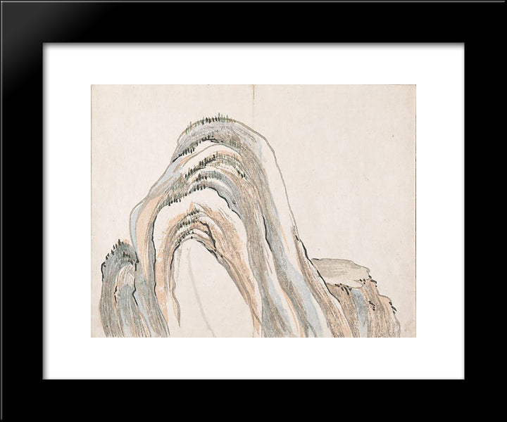 Untitled (Mountains) 20x24 Black Modern Wood Framed Art Print Poster by no Taiga, Ike