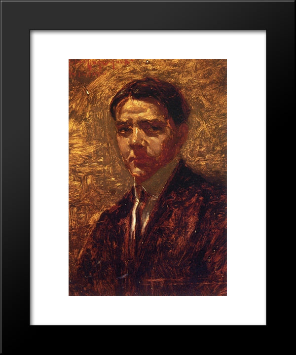 Self Portrait 20x24 Black Modern Wood Framed Art Print Poster by Onderdonk, Robert Julian