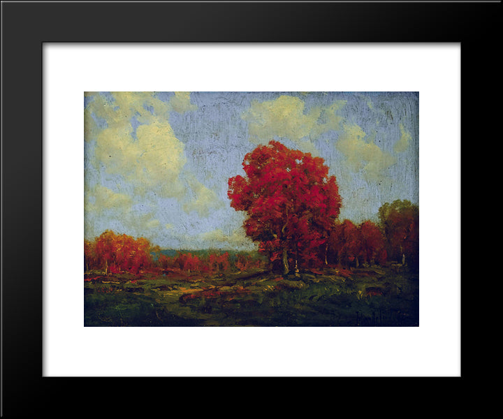 October Day 20x24 Black Modern Wood Framed Art Print Poster by Onderdonk, Robert Julian