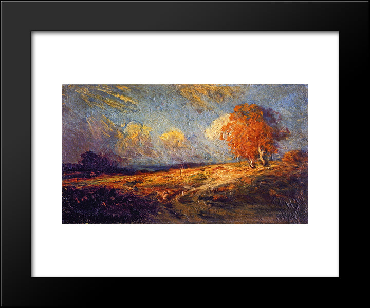 Sunlit Hillside 20x24 Black Modern Wood Framed Art Print Poster by Onderdonk, Robert Julian