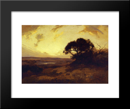 Golden Evening, Southwest Texas 20x24 Black Modern Wood Framed Art Print Poster by Onderdonk, Robert Julian