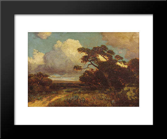 Through The Hills In Sw Texas 20x24 Black Modern Wood Framed Art Print Poster by Onderdonk, Robert Julian
